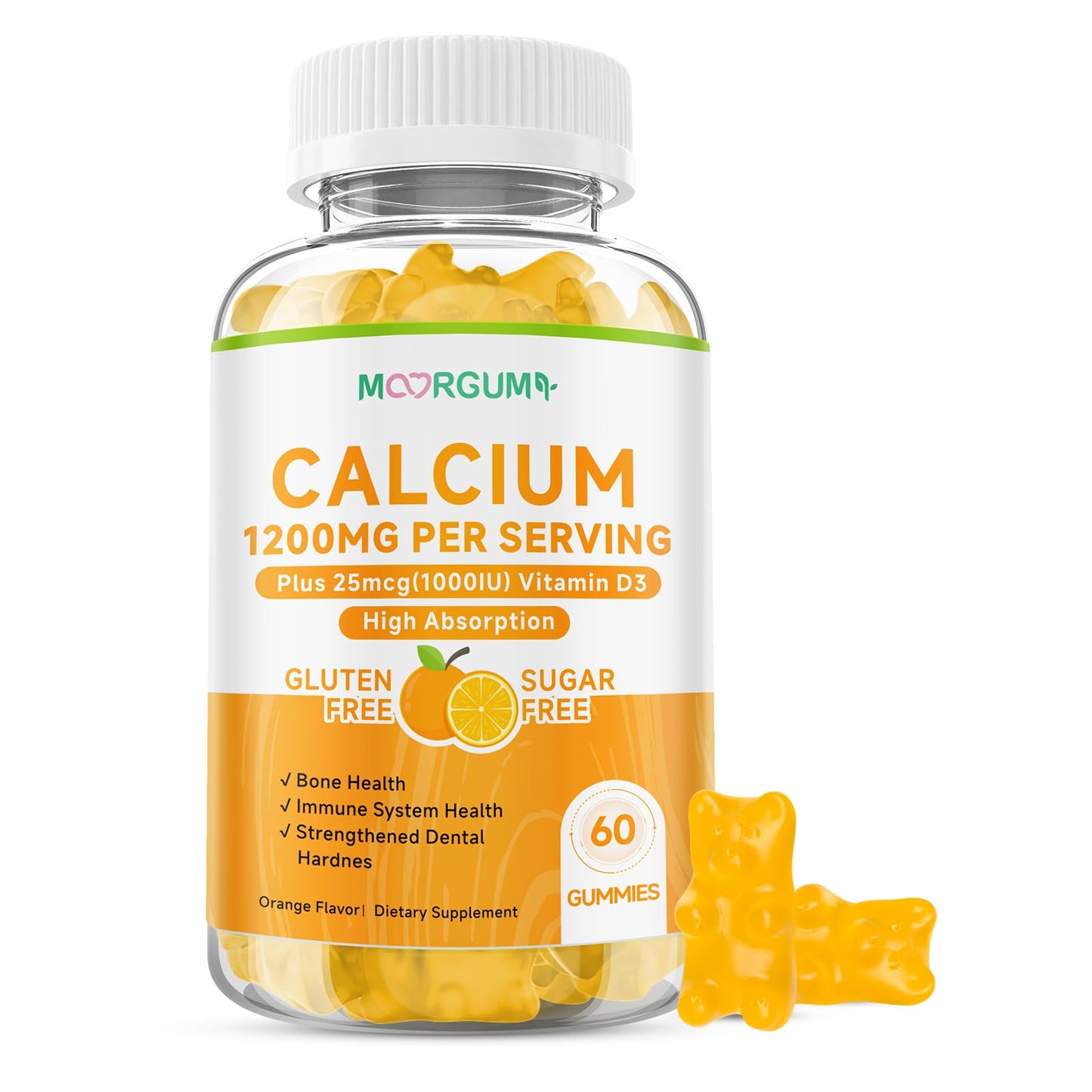 MOORGUMY Calcium Citrate Gummies 120 Count