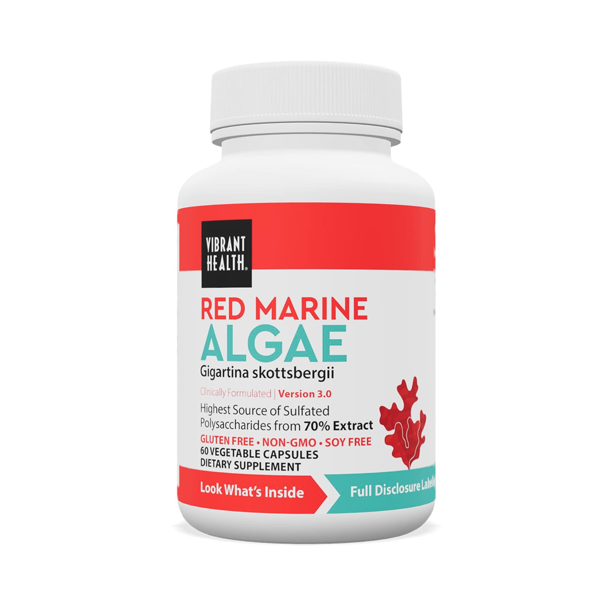 Vibrant Health Gigartina Red Marine Algae Capsules, 60 Count