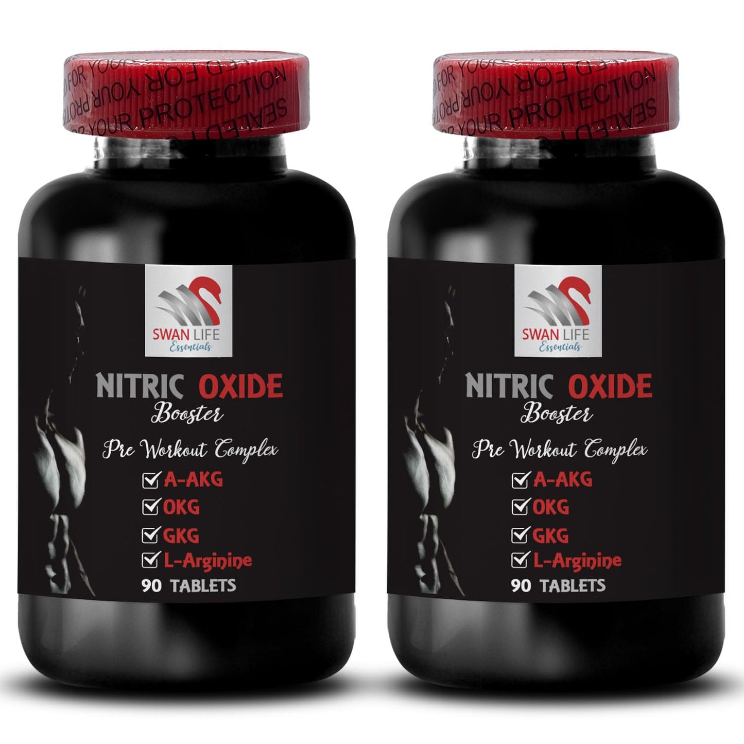 SWAN LIFE ESSENTIALS Nitric Oxide Booster AAKG L-Arginine-Alpha-Ketoglutarate Tablet 180 Tablets