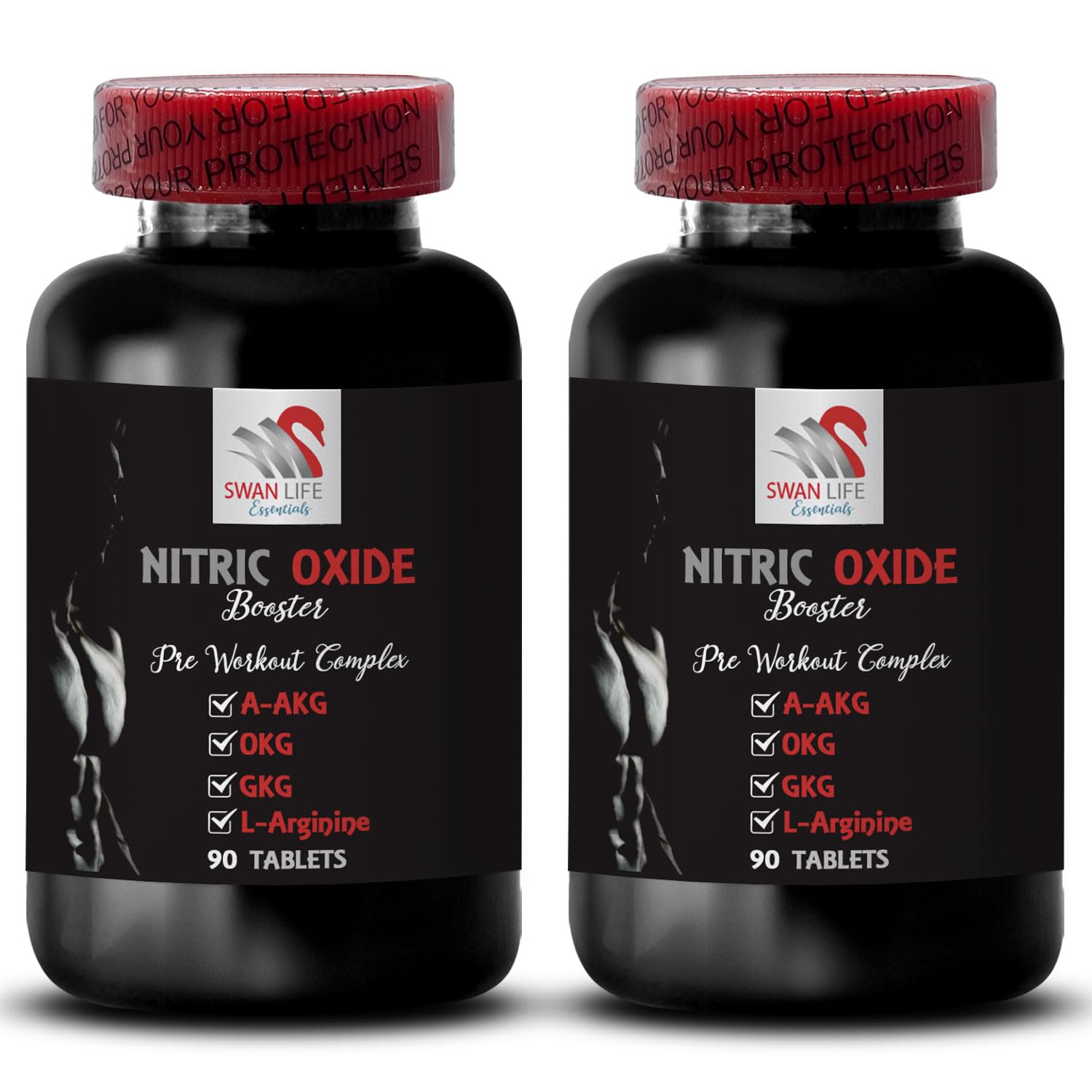 SWAN LIFE ESSENTIALS Nitric Oxide Booster AAKG L-Arginine-Alpha-Ketoglutarate Tablet 180 Tablets