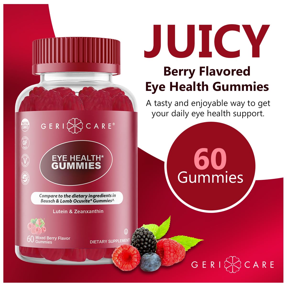 GeriCare Eye Support Gummies, 120 Gummies