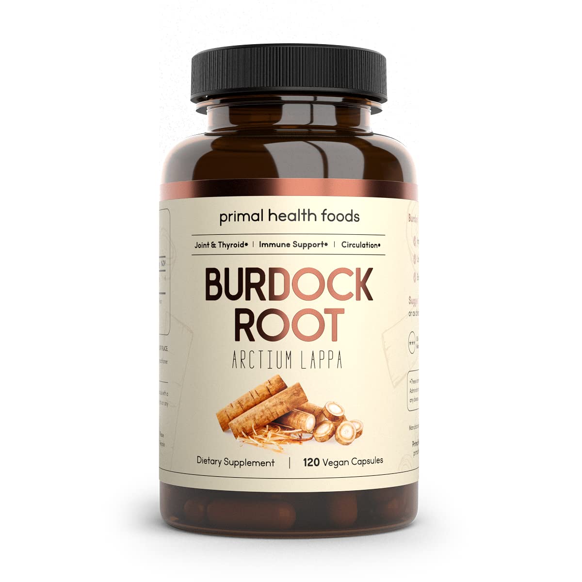 Primal Health Foods Organic Burdock Root Capsules 1000 mg, 120 Count
