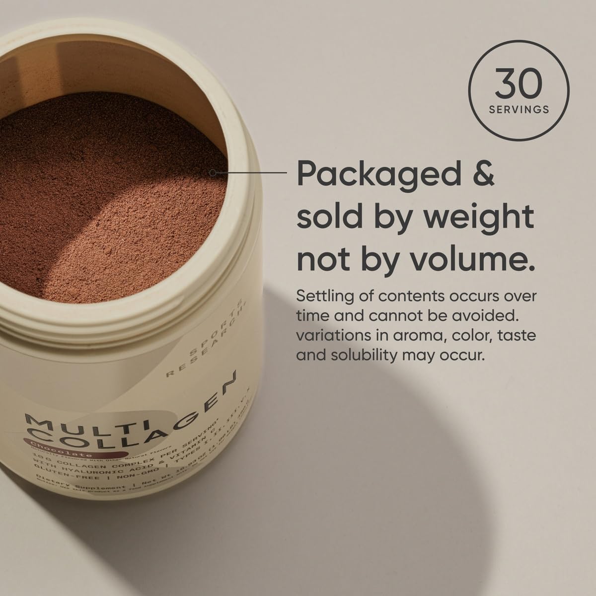 Sports Research Multi Collagen Protein Powder Chocolate, 16.93 oz