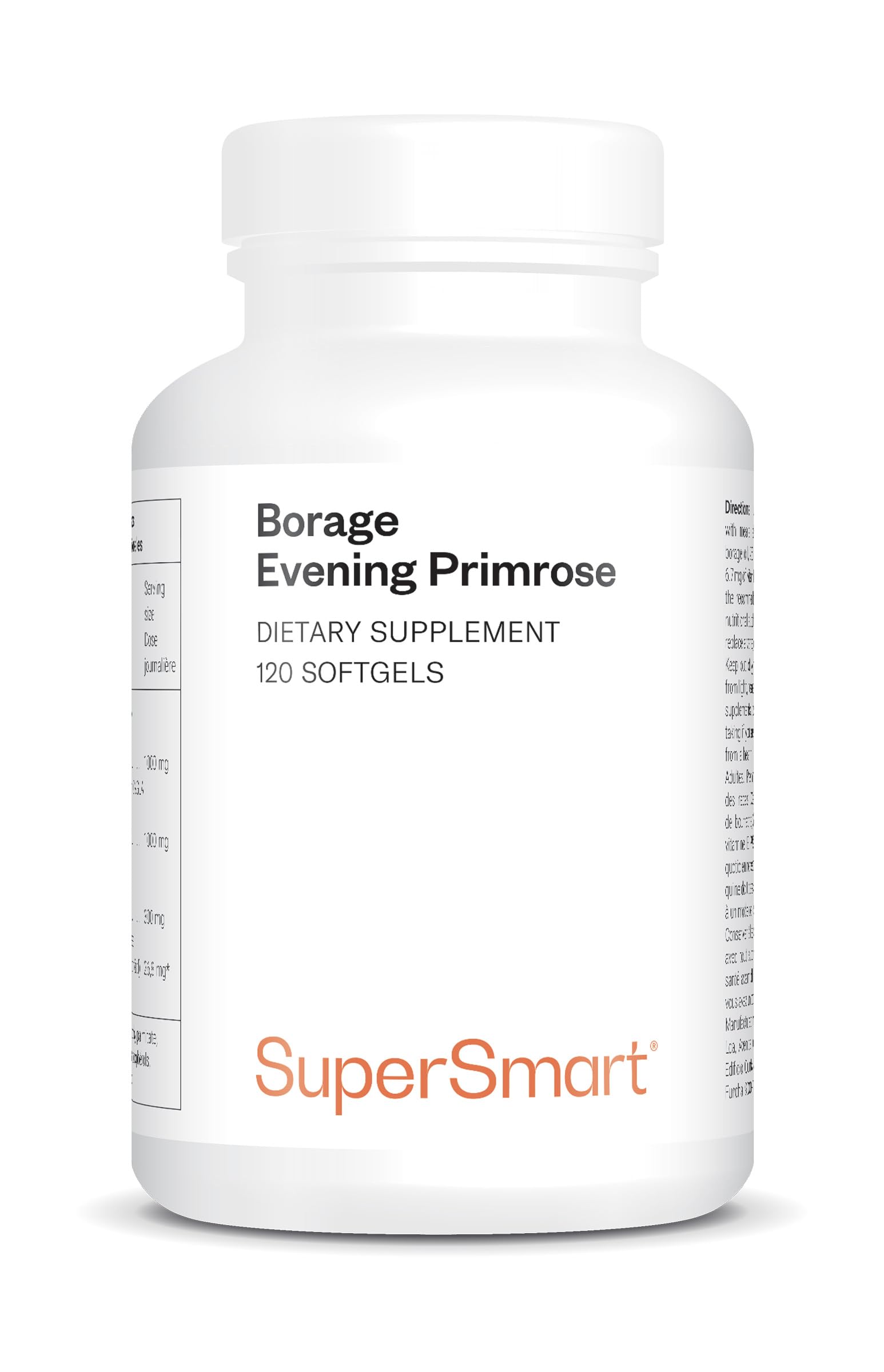 Supersmart Borage & Evening Primrose Oil Softgels, 120-Count