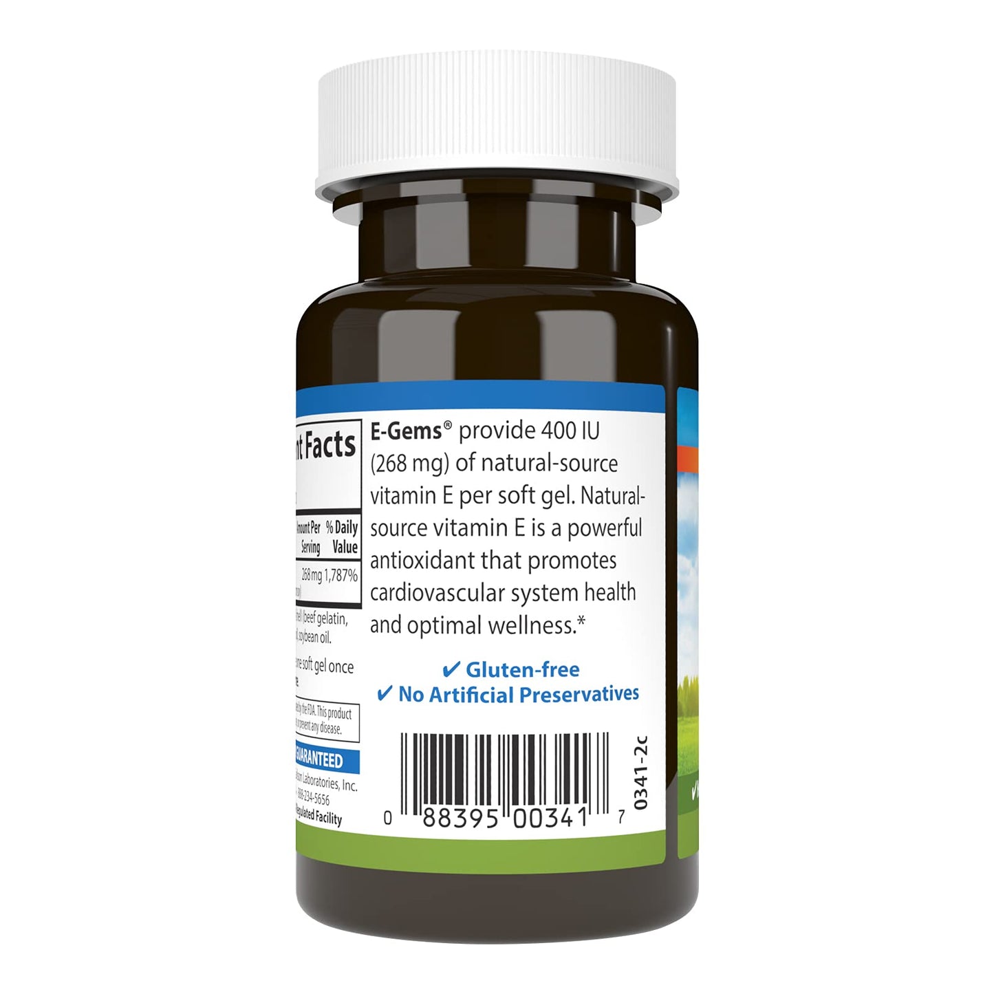 Carlson E-Gems Natural Vitamin E Softgels 120