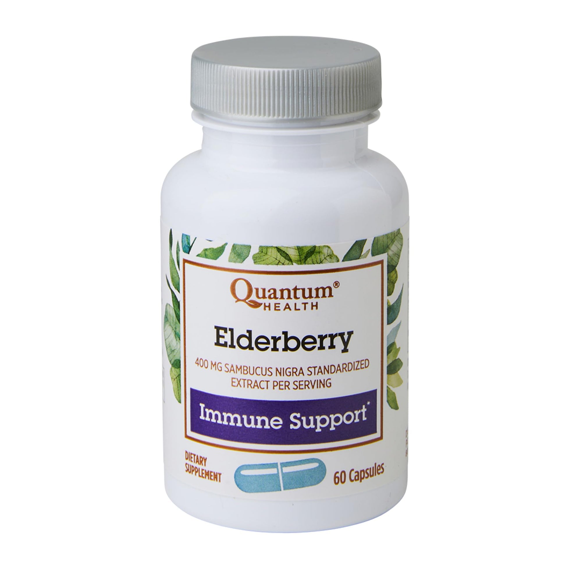 Quantum Elderberry 400mg Sambucus Nigra Immune Support Capsules, 60 Count