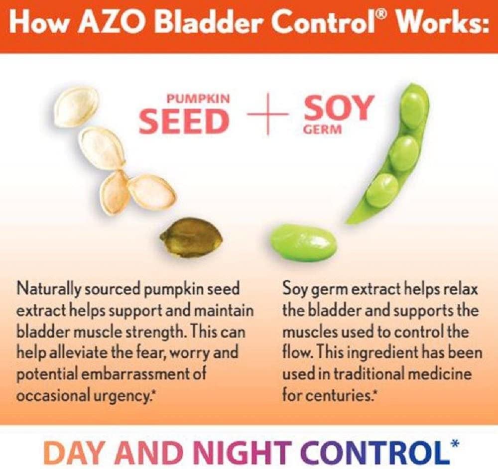 AZO Bladder Control with Go-Less Daily Supplement & Weight Management Dietary Supplement, 48 Capsules