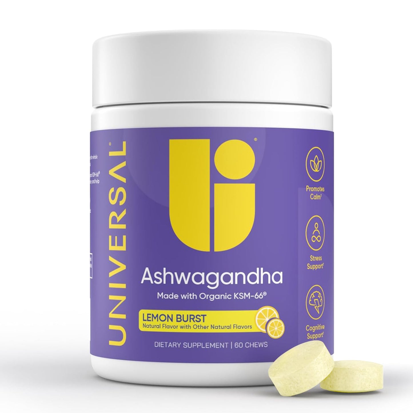 Universal U Calm + Focus Ashwagandha Tablet, 60 Count