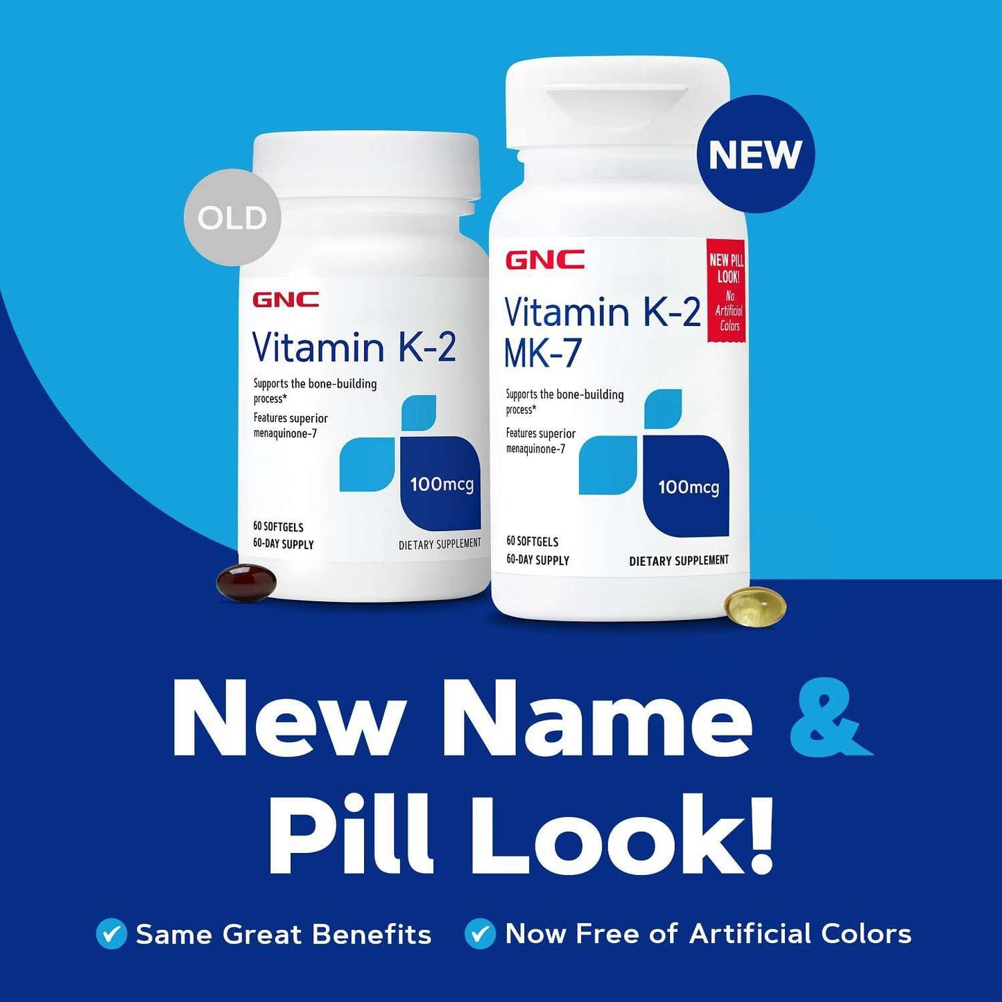 GNC Vitamin K-2 100mcg Softgels 60 Count