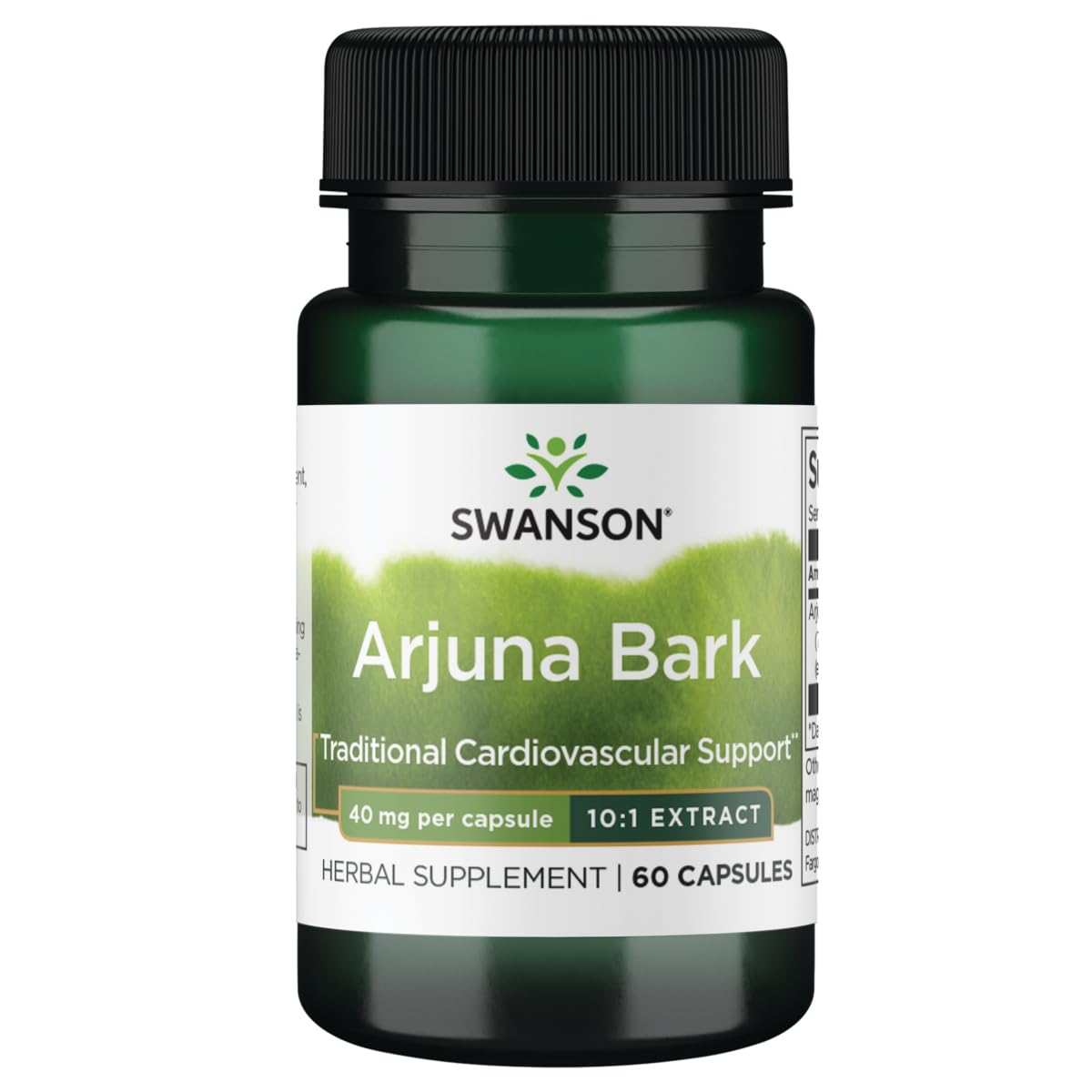 Swanson Full Spectrum Arjuna Bark 10:1 40 mg Capsules, 60 Count