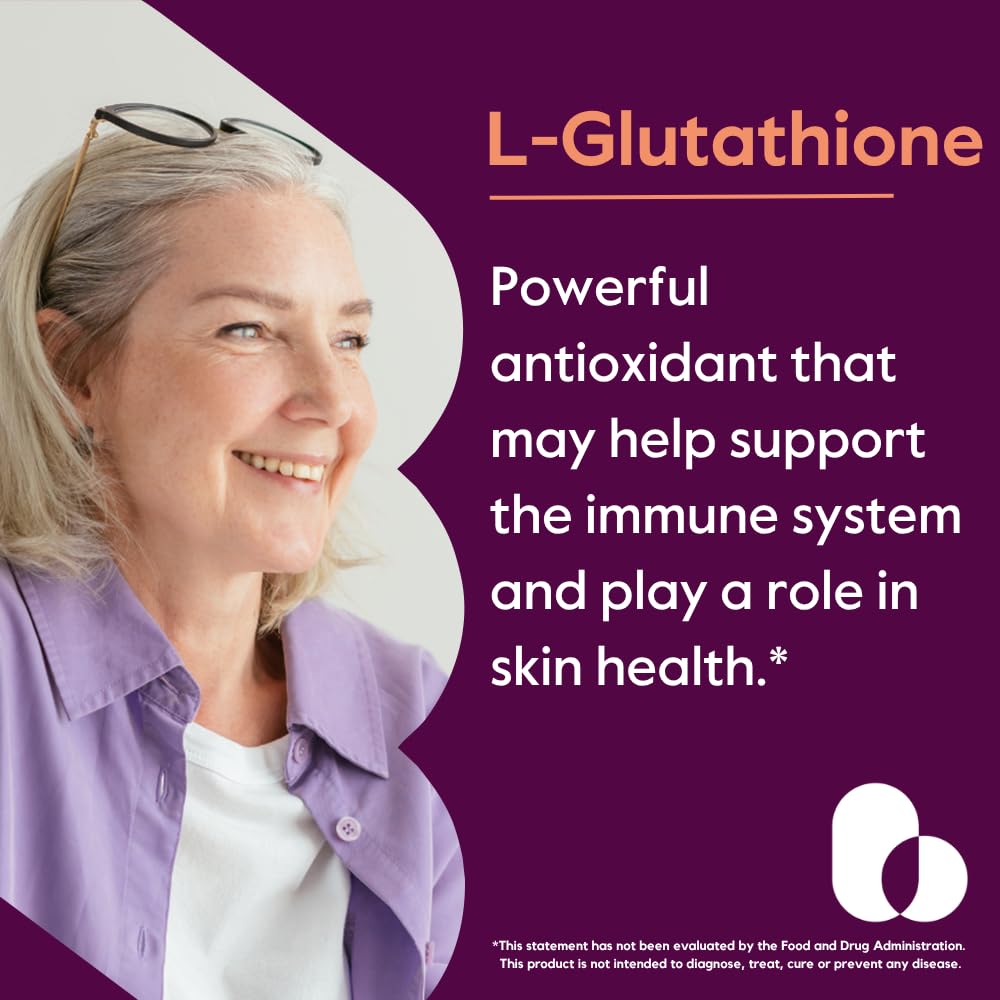 BESTVITE L-Glutathione 250mg Capsules, 60 Count