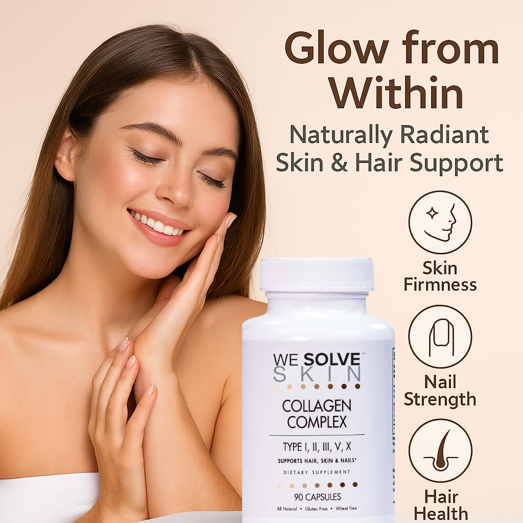 We Solve Skin Multi Collagen Peptides Capsules 90 Count