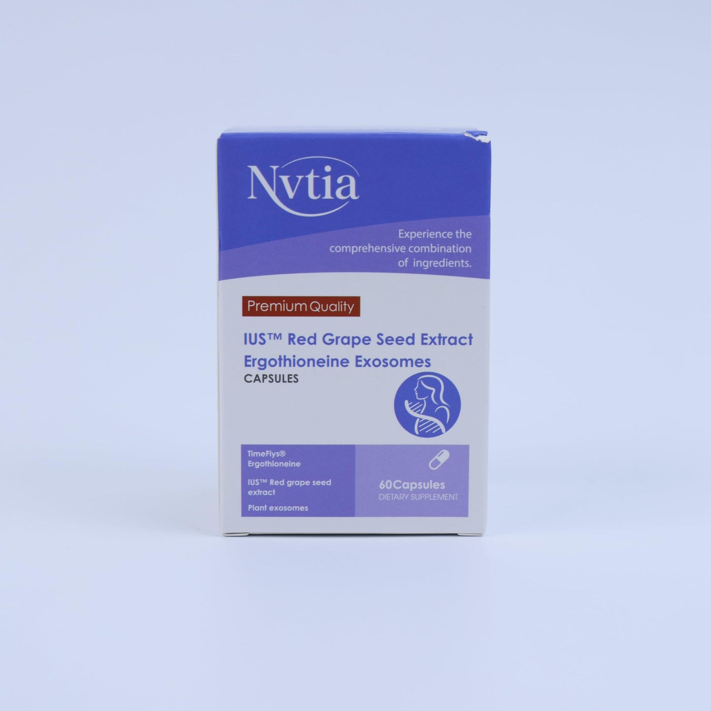 NVTIA IUS Red Grape Seed Extract Ergothioneine Exosomes Capsules 60 Count