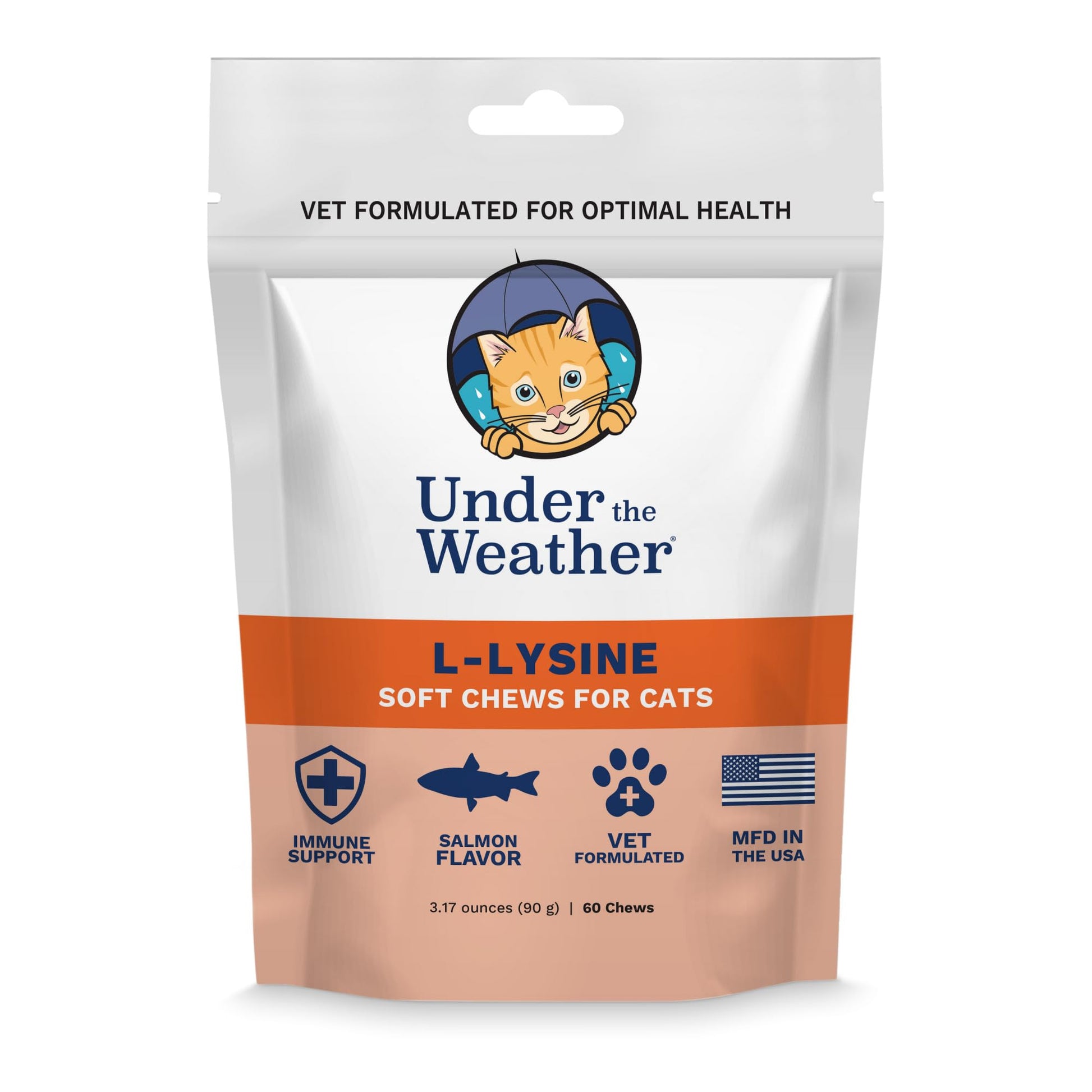 Under the Weather Cat L-Lysine Soft Chews, 60 Count
