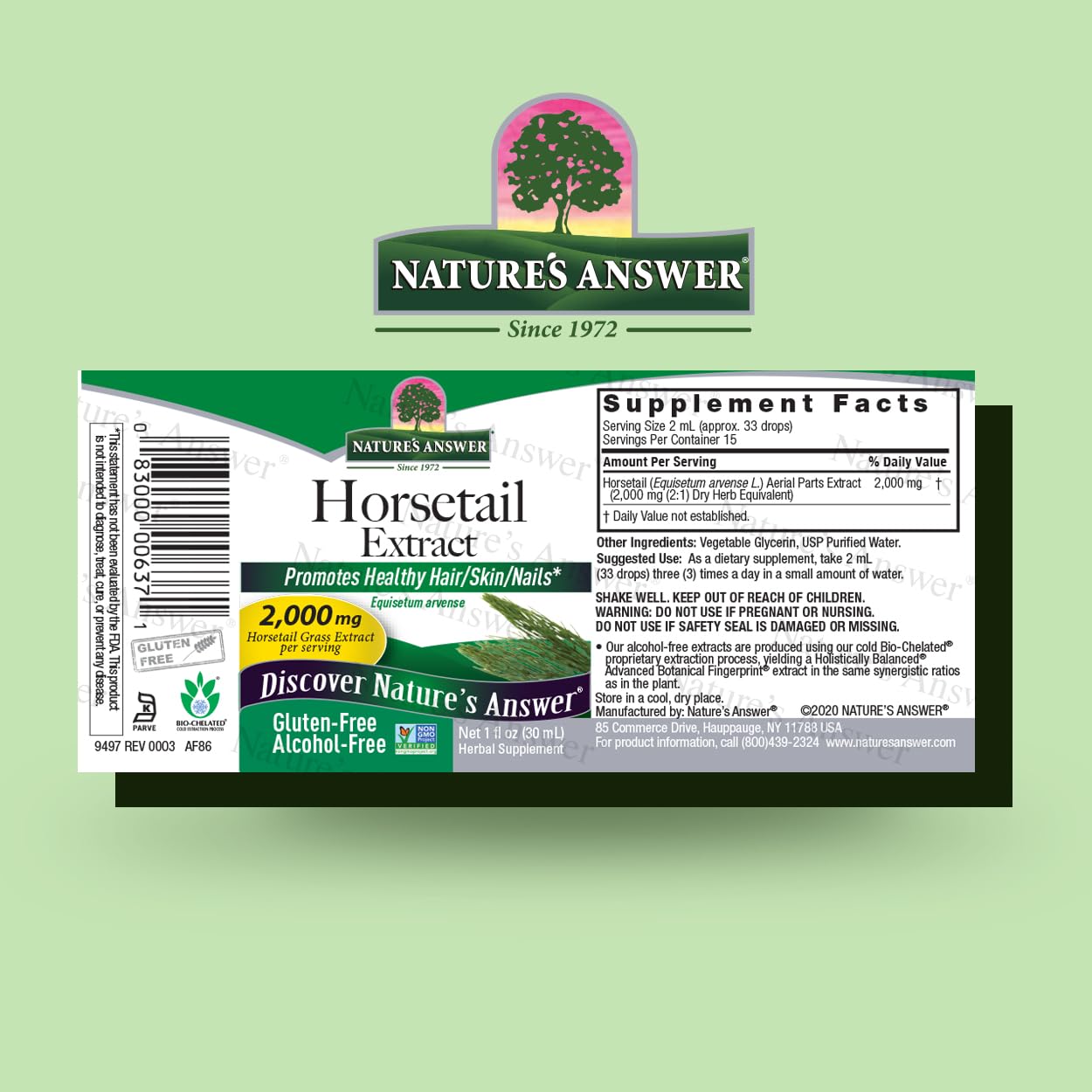 Nature's Answer Horsetail Herb Capsules 90 Count