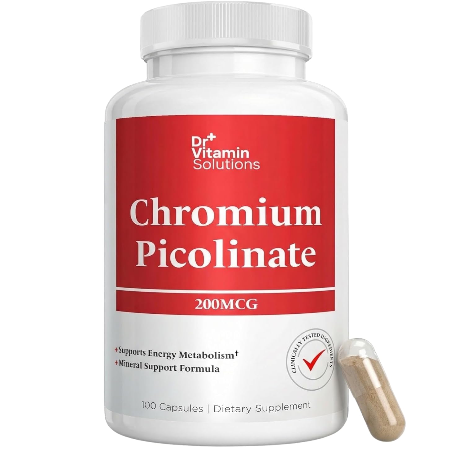 Dr Vitamin Solutions Chromium Picolinate 200 mcg, 100 Capsules
