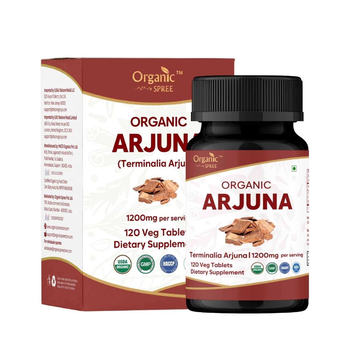 Organic Spree Arjuna Tablets, 120 Count