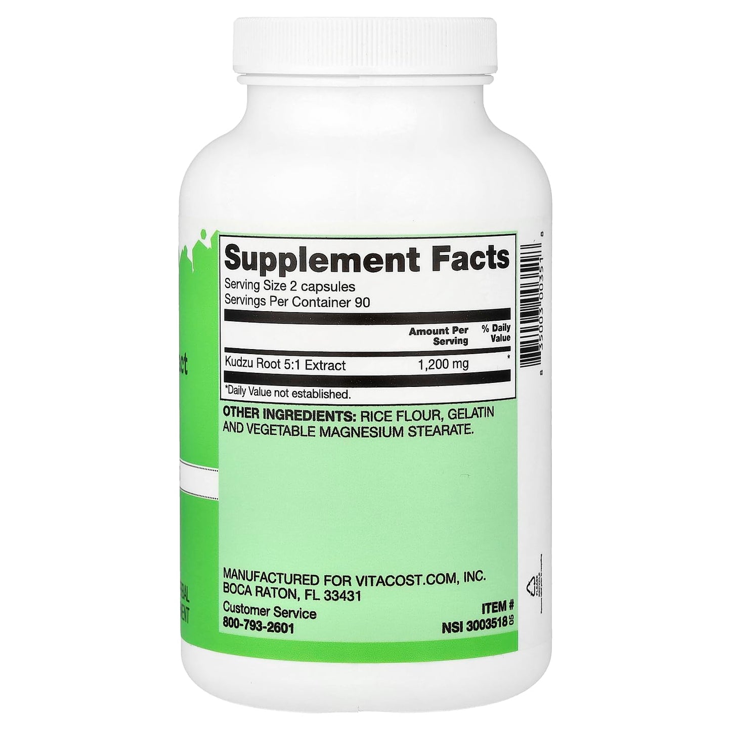 Vitacost Kudzu Root Extract Capsules 180