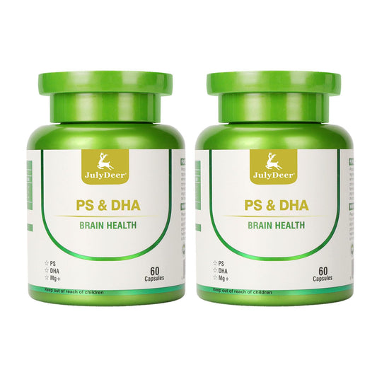 JulyDeer Magnesium Complex with DHA & Phosphatidylserine Capsules, 120 Capsules (Pack of 2)