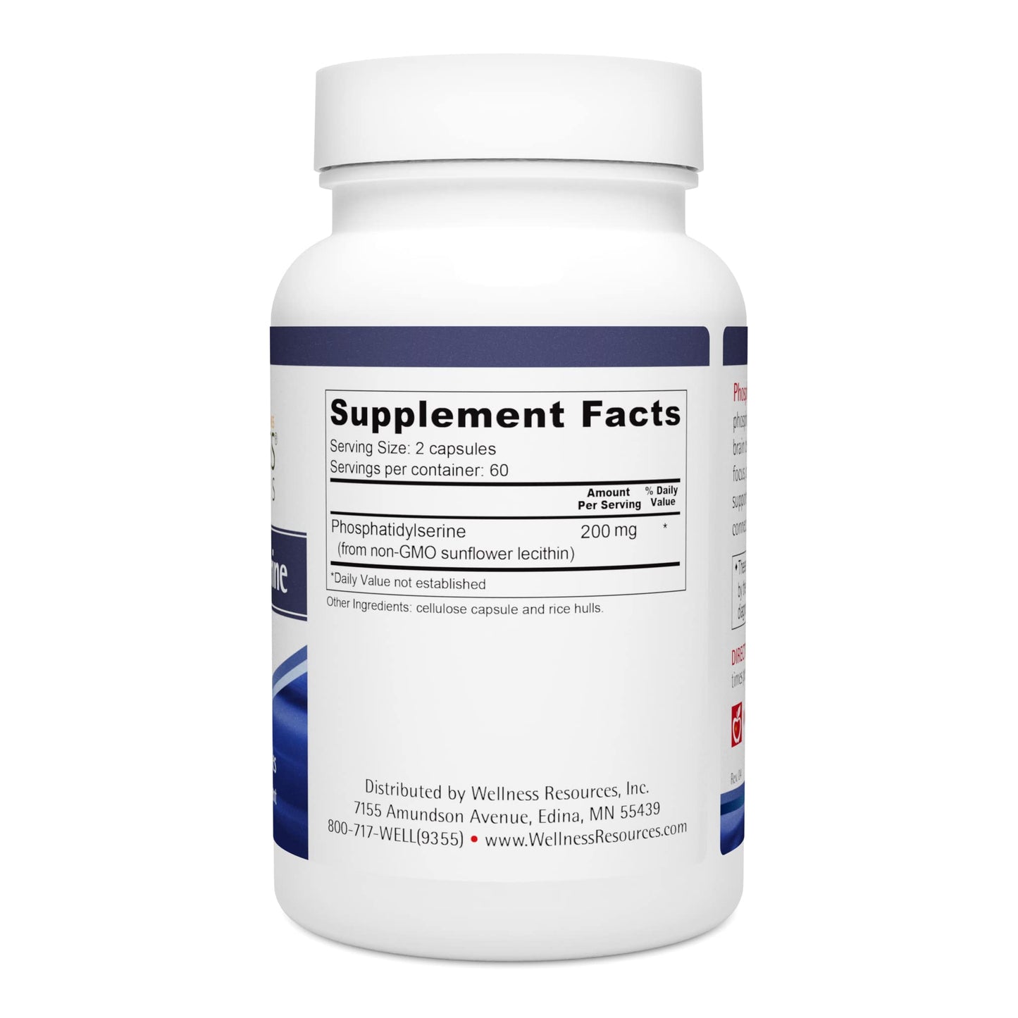 Wellness Resources Phosphatidylserine Soy-Free Sunflower Source (100 mg) 120 Capsules