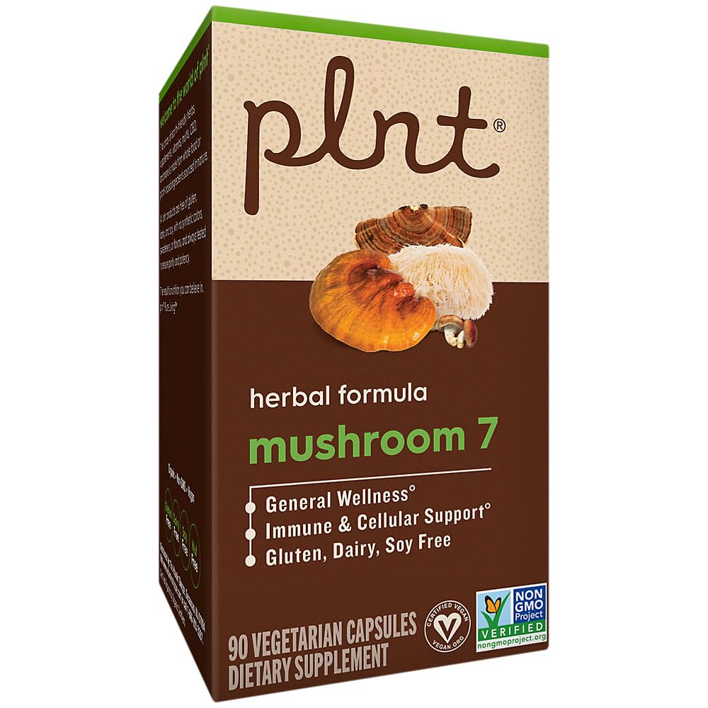 plnt Mushroom 7a Herbal Formula Promotes General Wellness, 90 Vegetarian Capsules