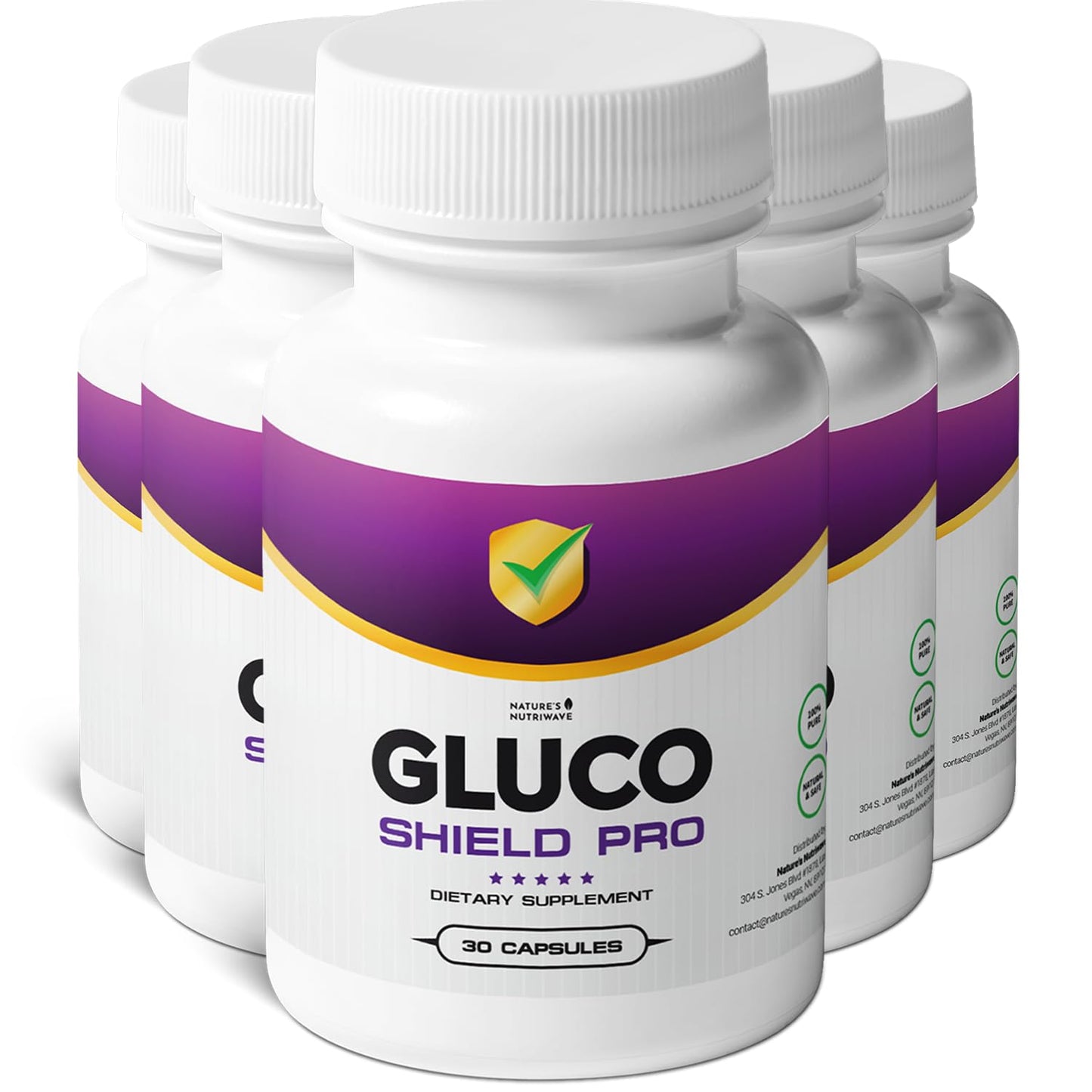 Nature’s NutriWave GlucoShield Pro B1 B2 B6 Magnesium Zinc Capsule, 180 Count