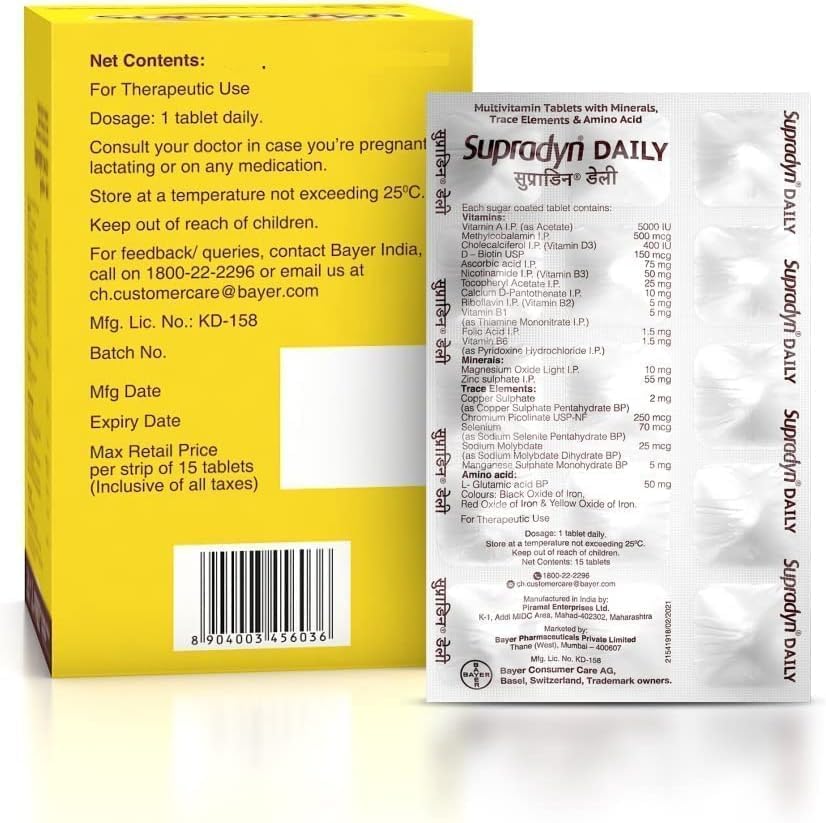MEWATI Supradyn Daily Multivitamin Tablets, 150 Tablets