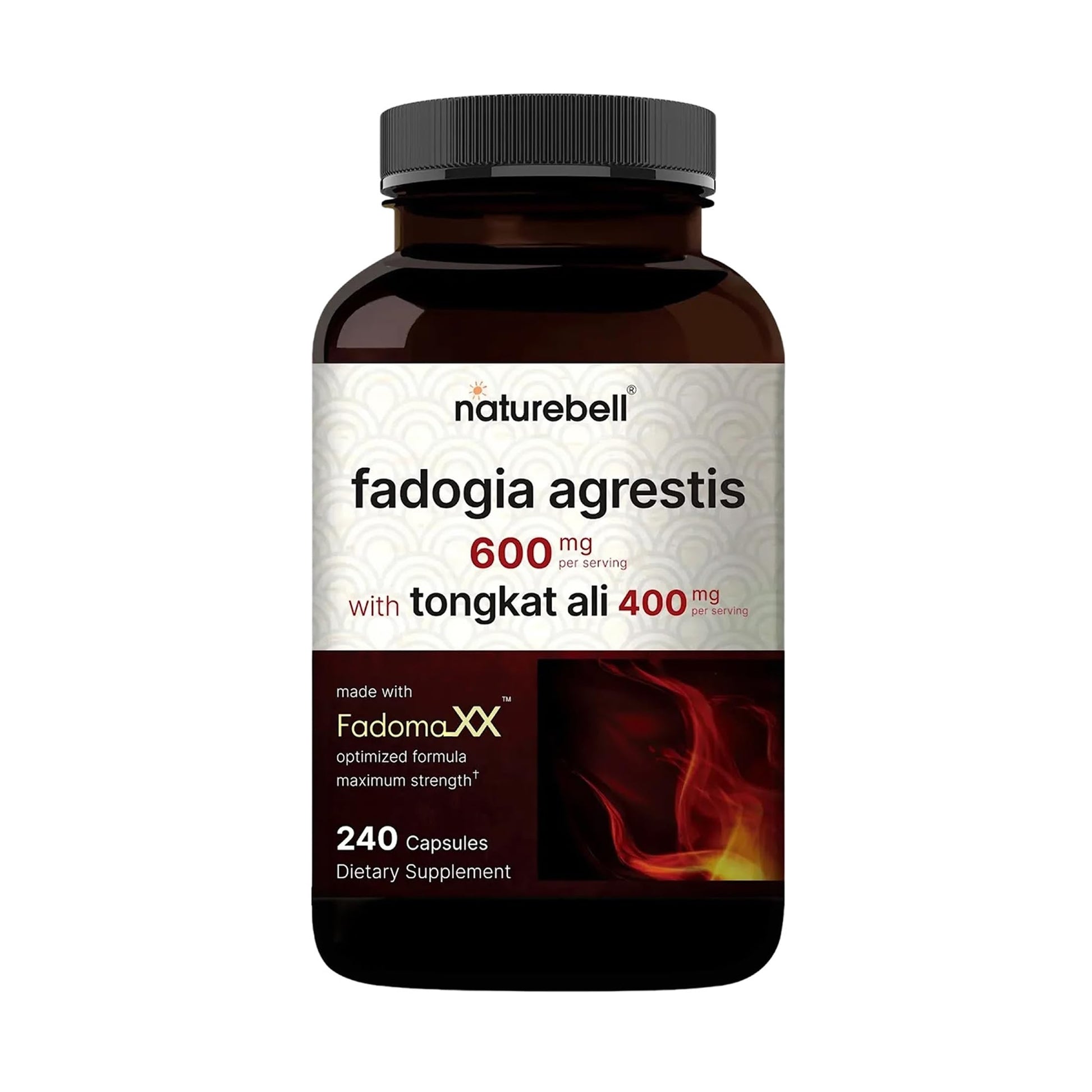 NatureBell Fadogia Agrestis 600mg & Tongkat Ali 400mg Capsules, 240 Count