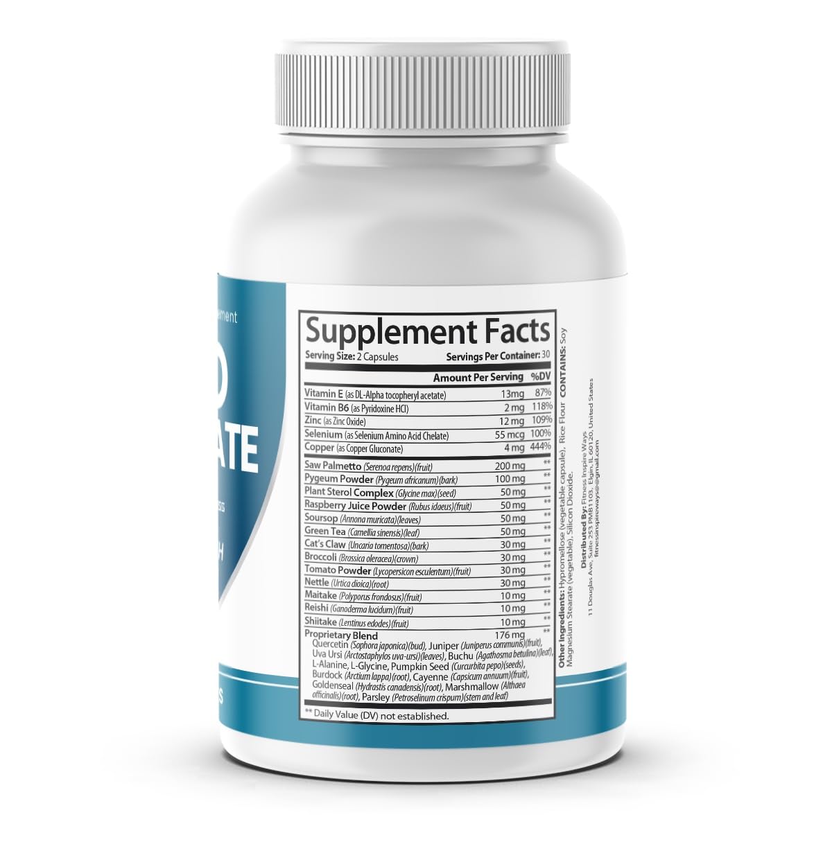 Fitness InspireWays URO Natural Prostate Support for Men 60 Capsules