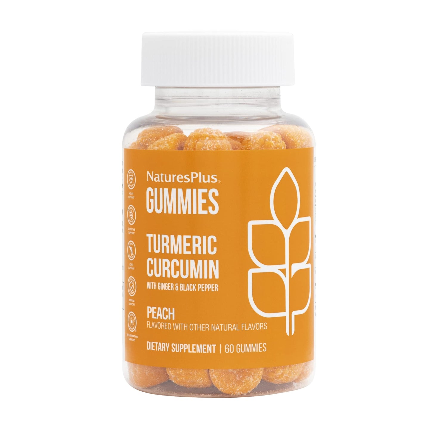 NaturesPlus Turmeric Curcumin Gummies, 60 Gummies