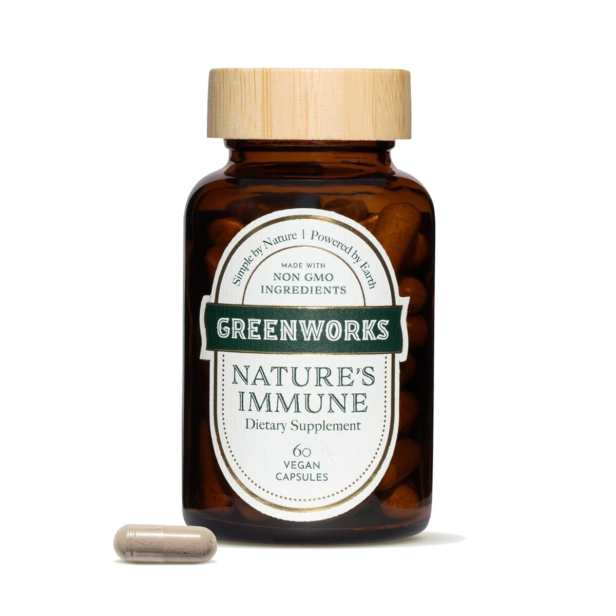 Greenworks Nature's Immune Organic Immune Support Supplement for Adults 60 Capsules