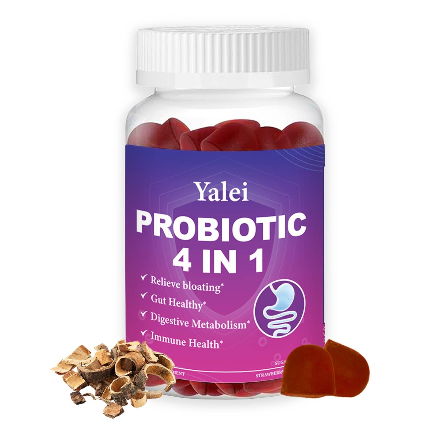 Yalei Probiotic Kombucha Gummies 60 Count