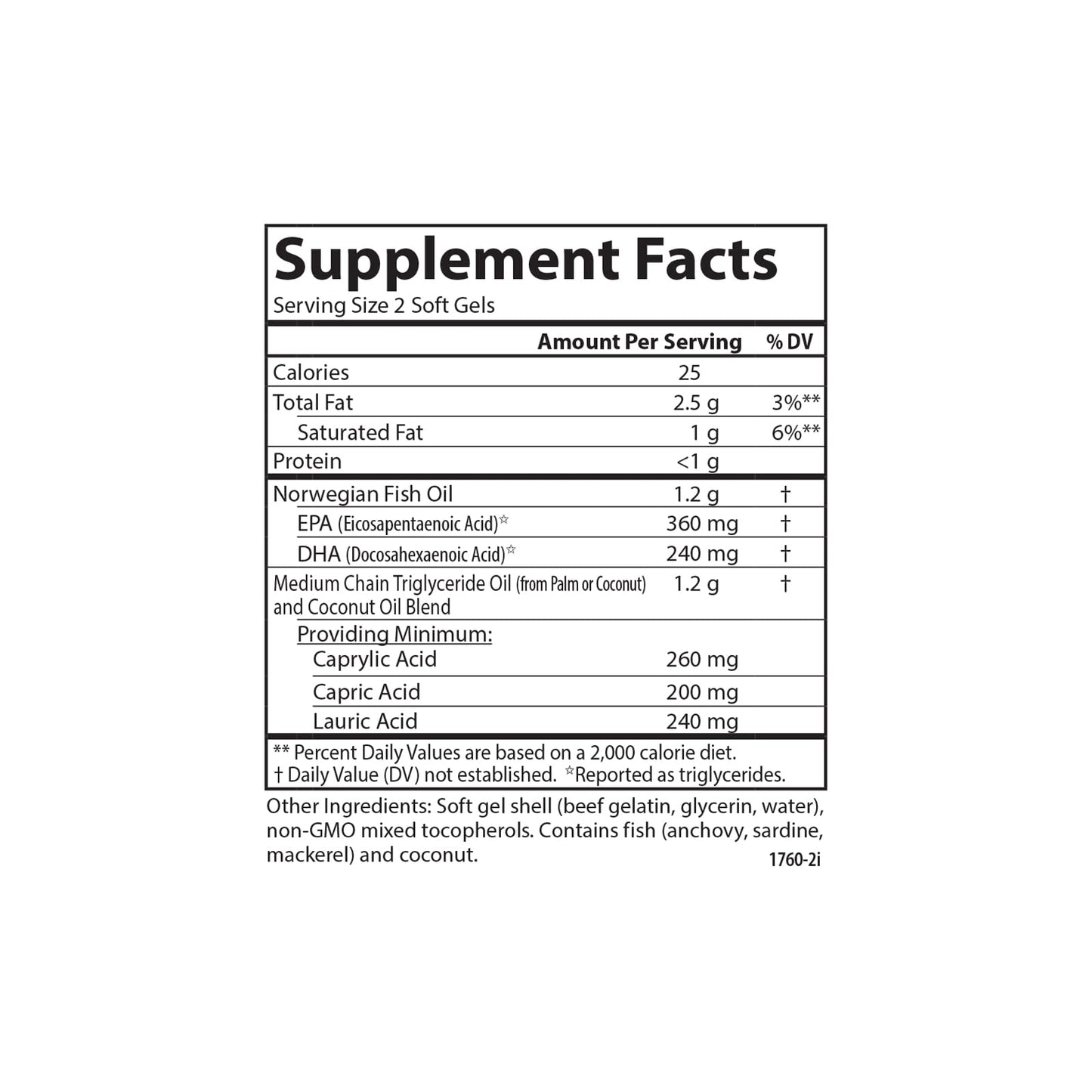 Carlson MCT & Omega-3 Softgels 60