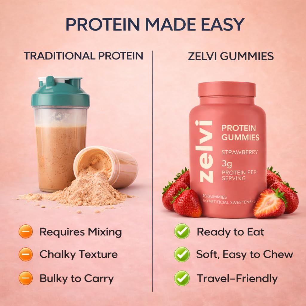 Zelvi Plant-Based Protein Gummies 90 Count