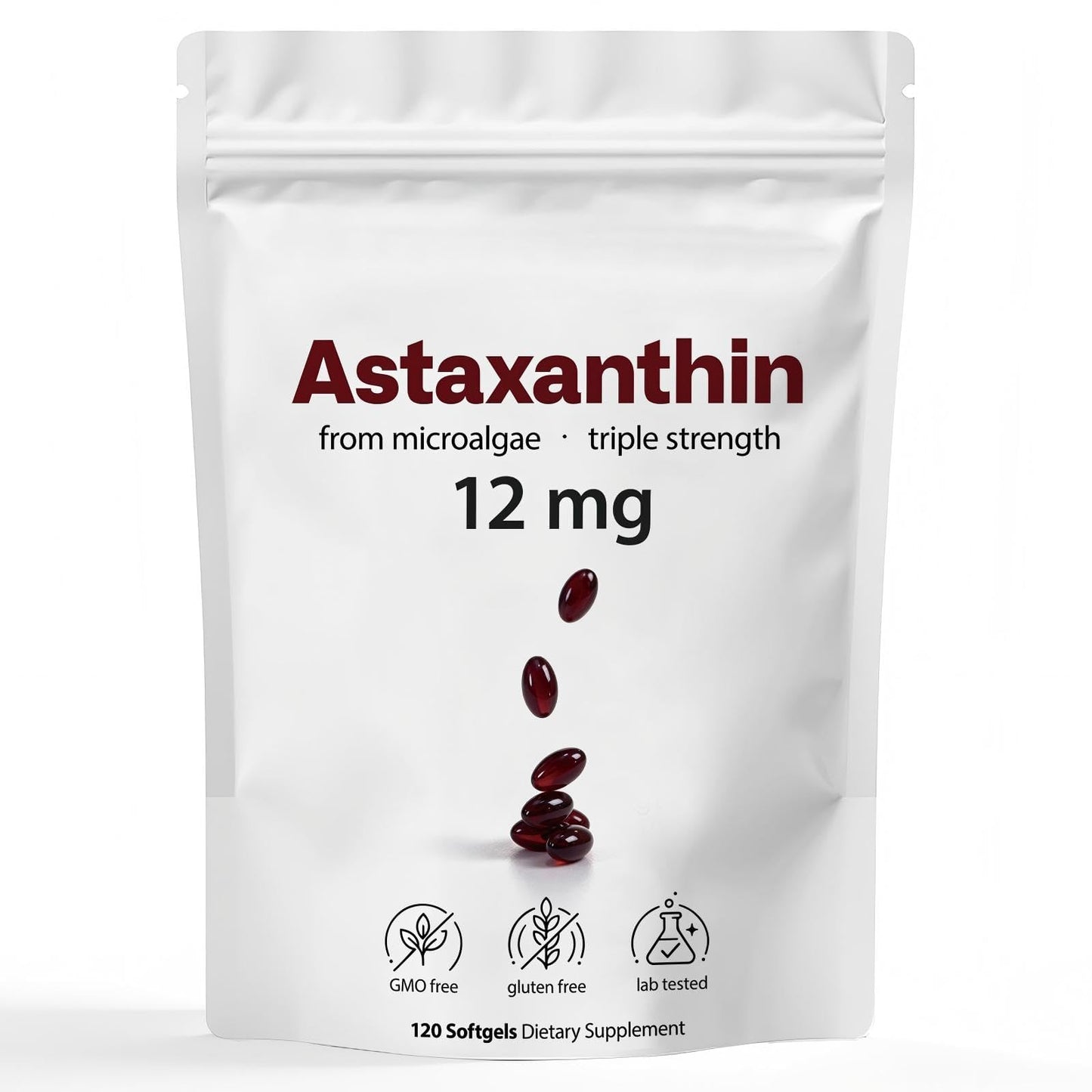 Isprelon Astaxanthin 12mg with MCT Oil Softgels 90 Count