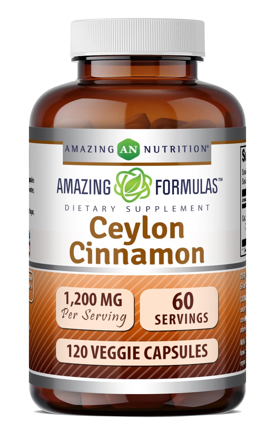 Amazing Nutrition Ceylon Cinnamon 1200 Mg Capsules 120 Count