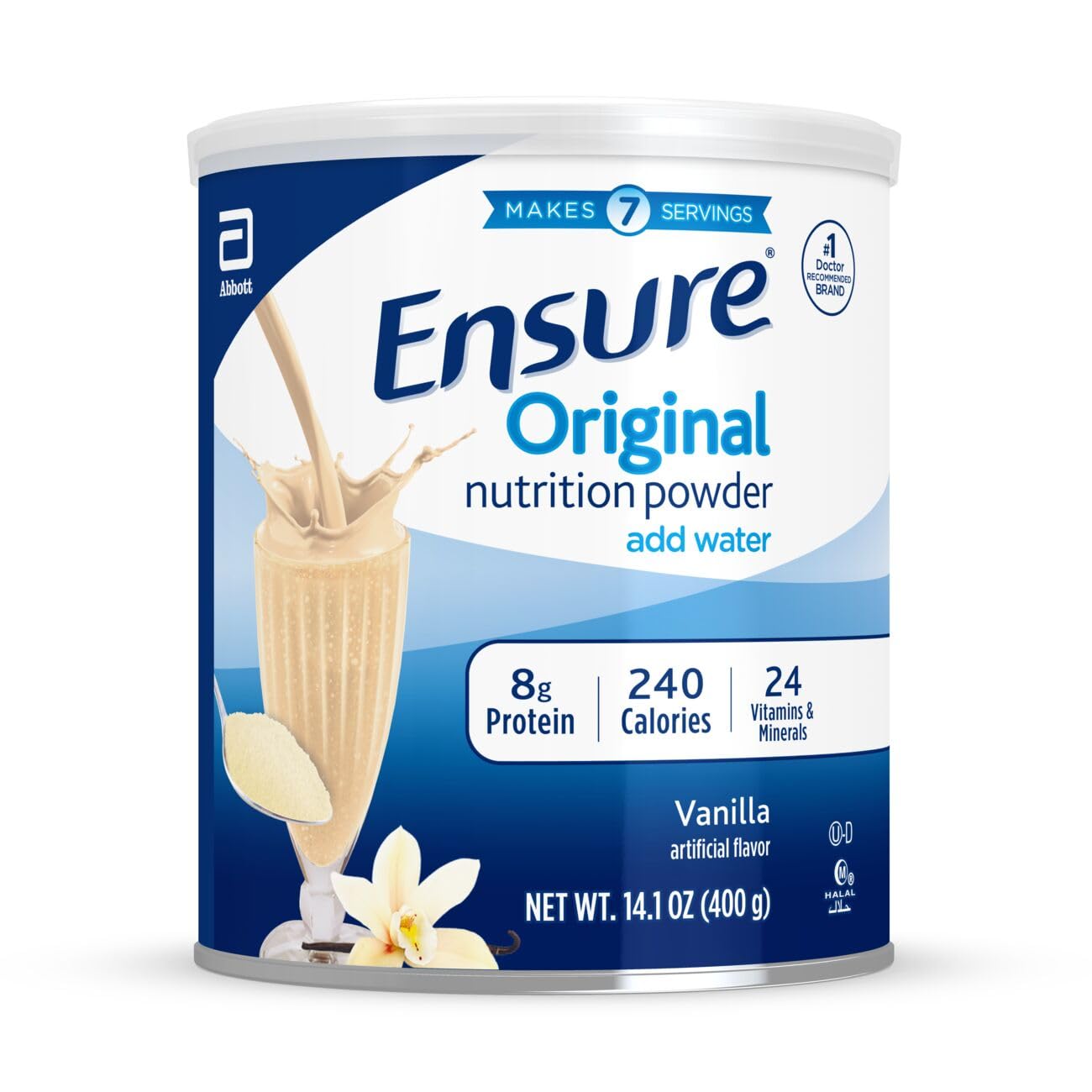 Ensure Original Nutrition Powder with 9g Protein per Serving, Vanilla, Powder, 14 Ounces