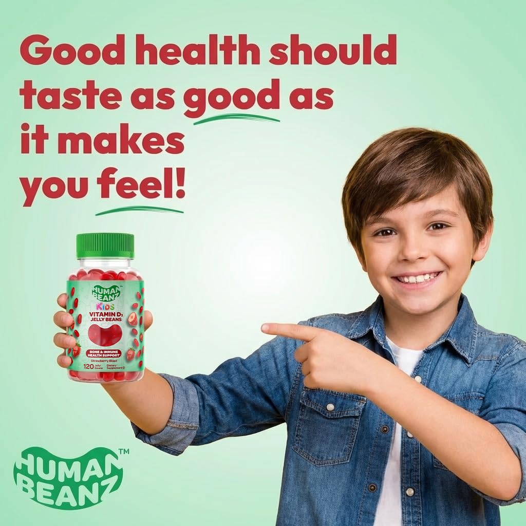 Human Beanz Vitamin D3 Jelly Bean Gummies, Gummy, 120 Count