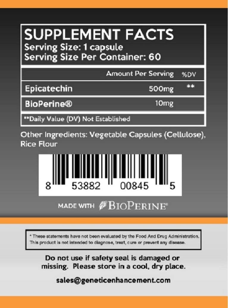 Genetic Enhancement Epicatechin Capsule, 60 Count