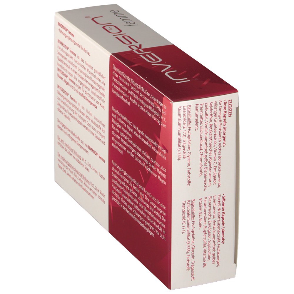 Inversion Femme Anti Aging Total Beauty All-In-One Nutritional Supplement for Skin, Hair, Nails and Figure, 90 Capsules
