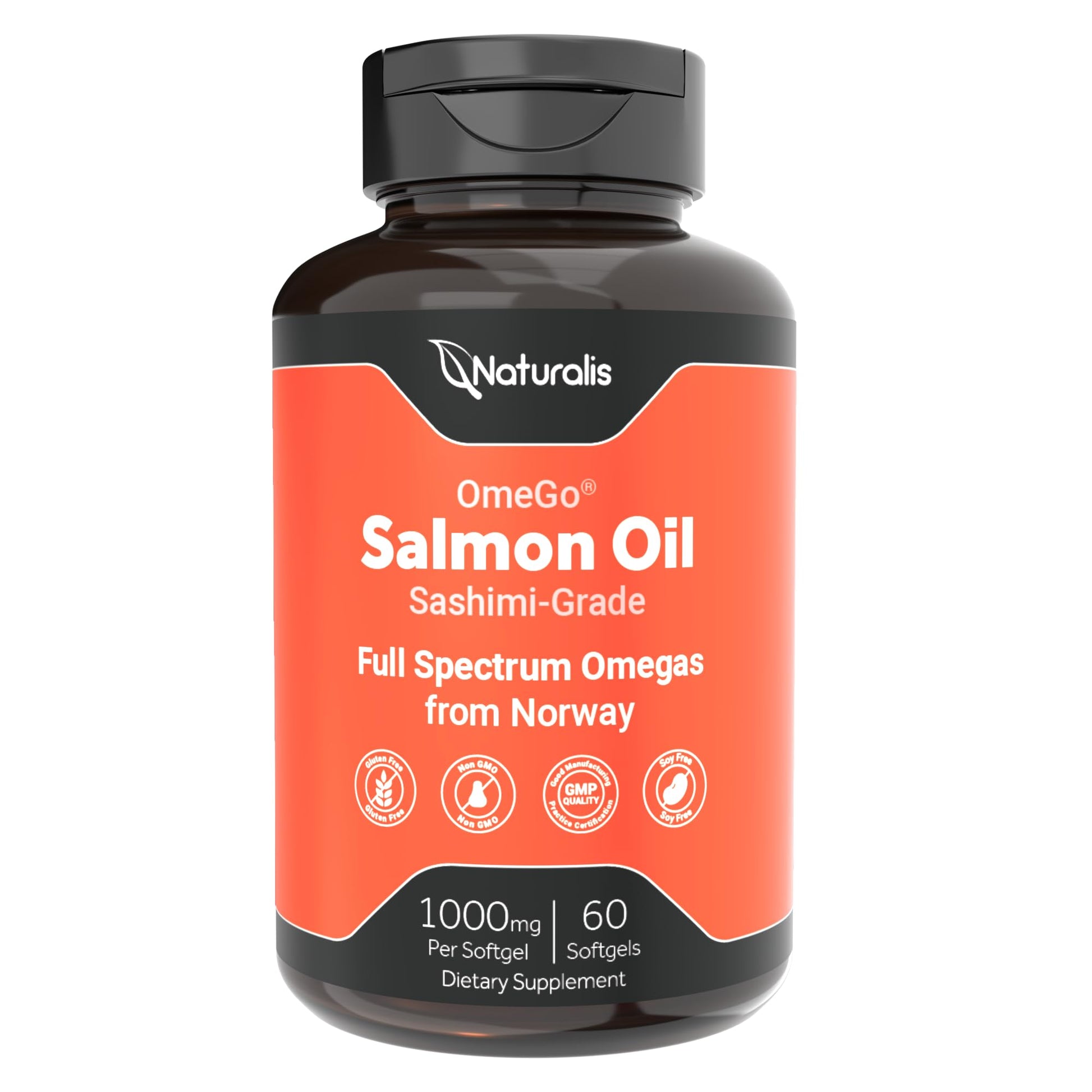 Naturalis Atlantic Salmon Oil 1000mg Softgels 60 Count
