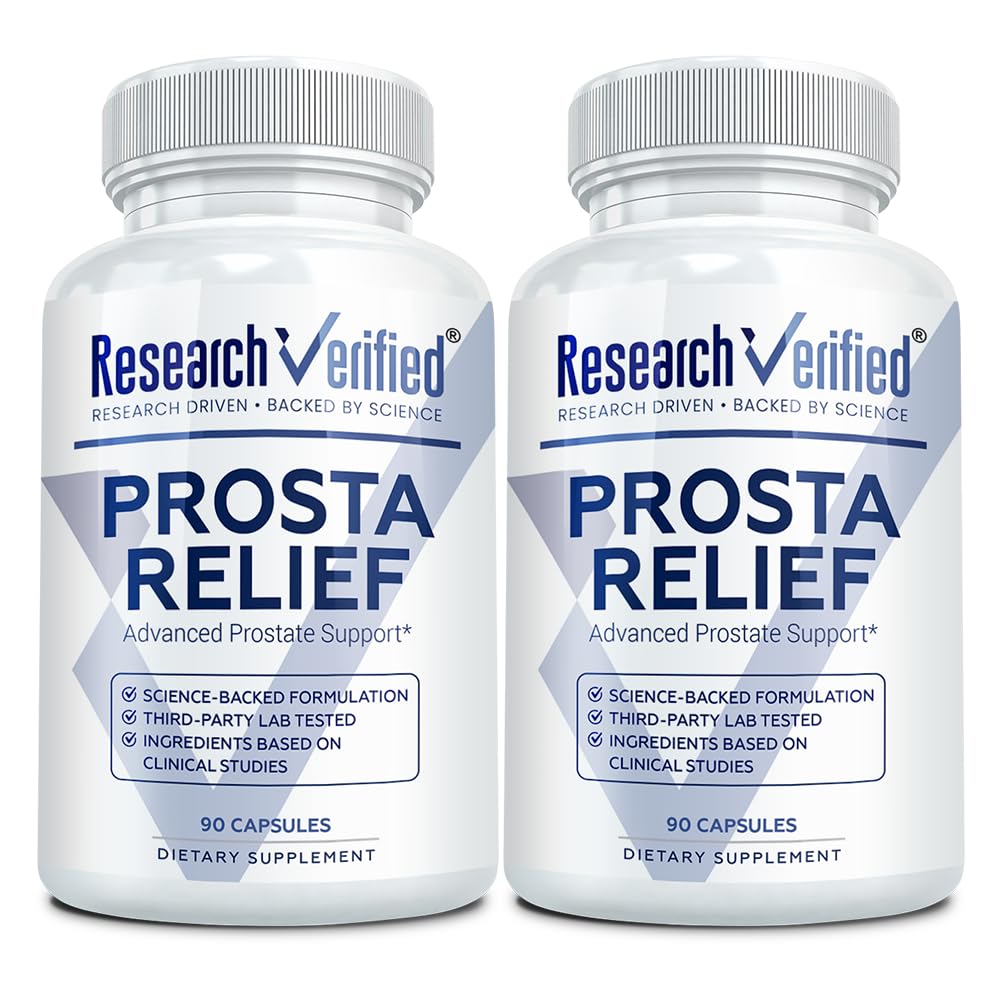 Research Verified Prosta Relief Saw Palmetto and Bioperine Capsules, 180 Count