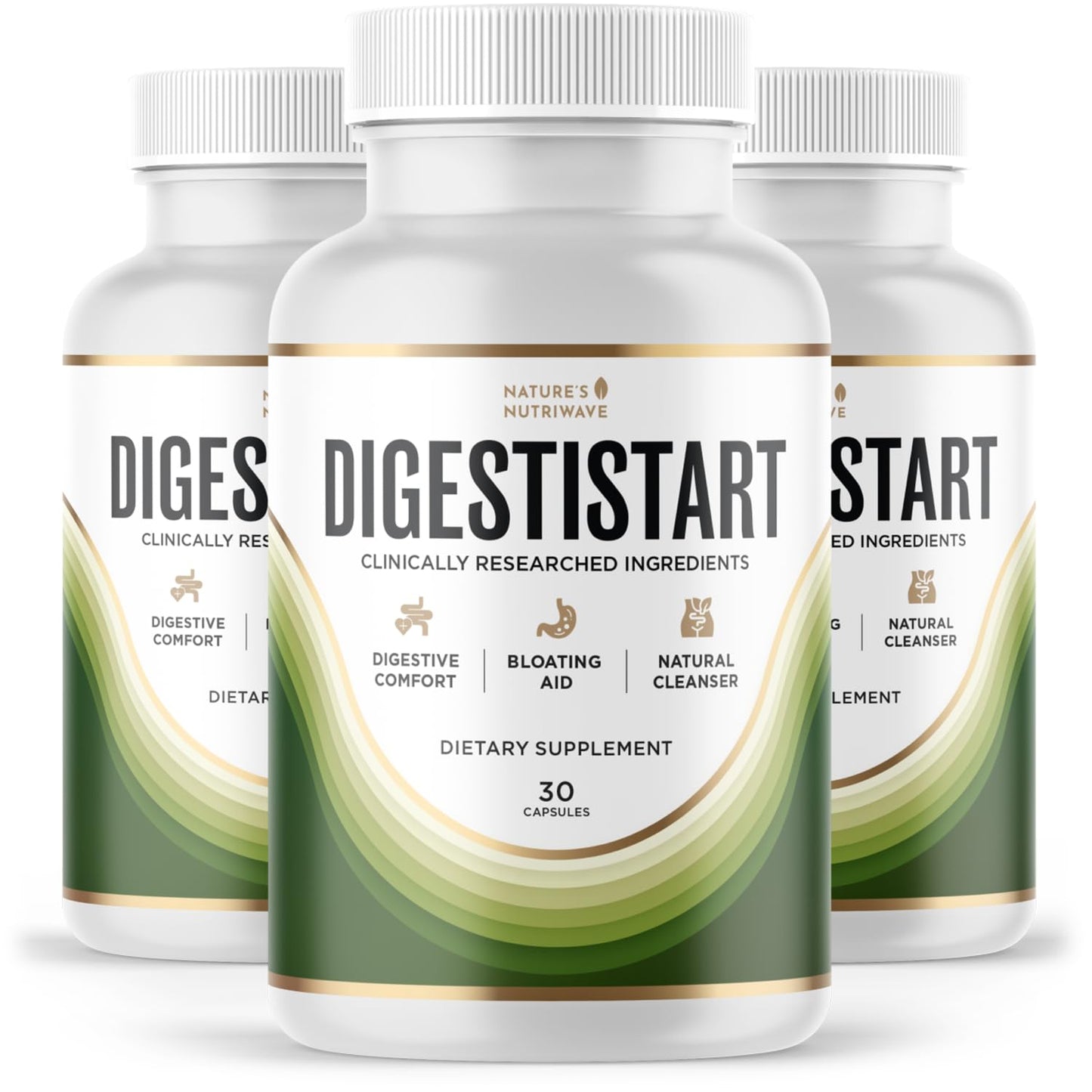 Nature’s NutriWave DigestiStart Wild Yam Poria Cocos & Bacopa Capsules 90 Count