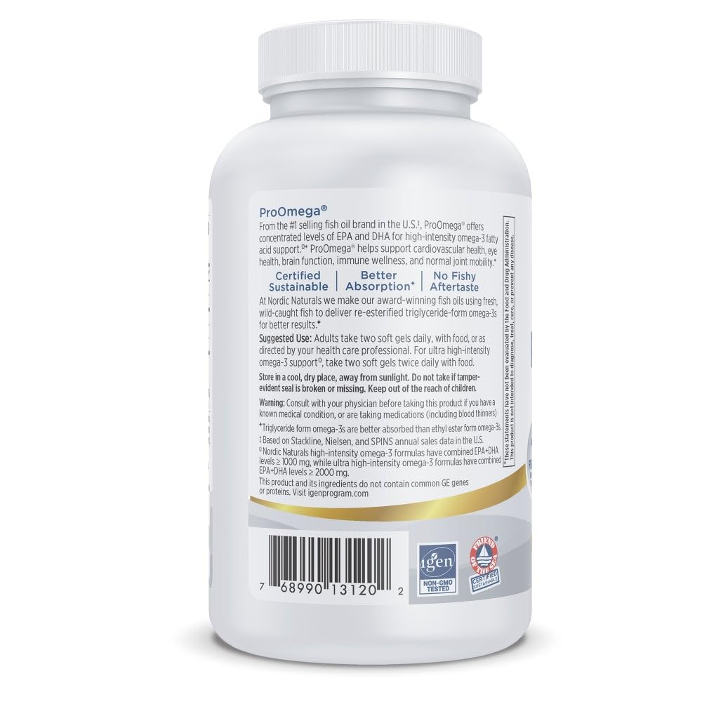Nordic Naturals ProOmega Soft Gels 120 Count