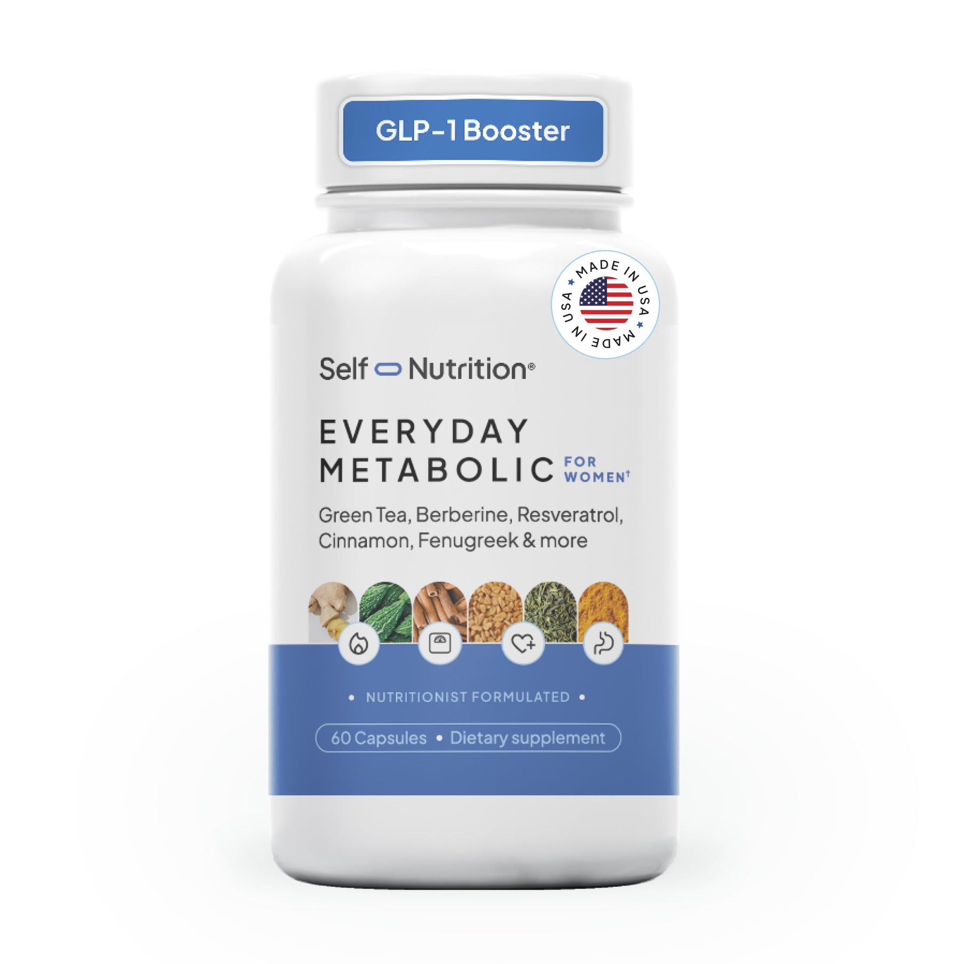 Self Nutrition GLP-1 Natural Supplement for Women 60 Capsules