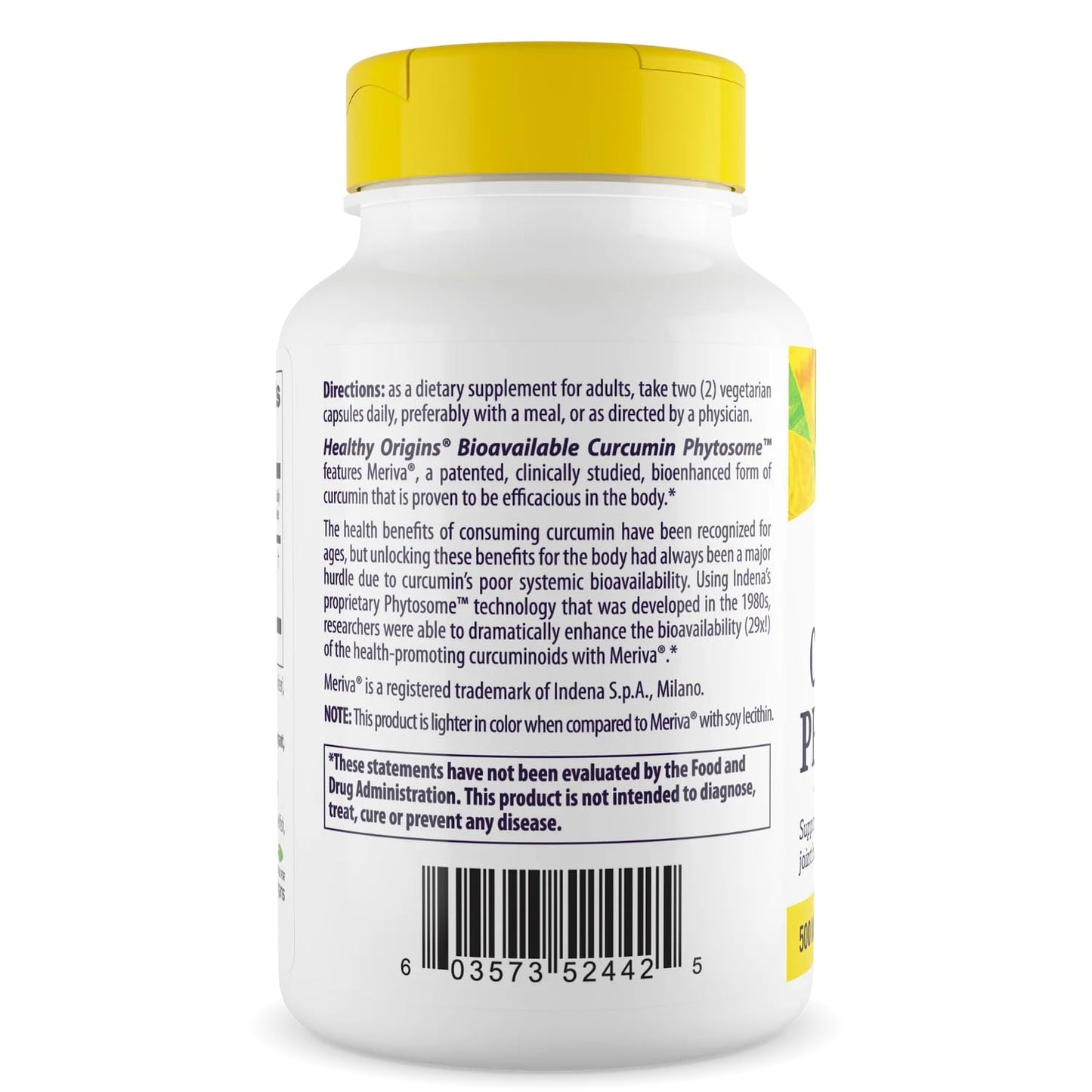 Healthy Origins Curcumin Phytosome 500 mg, 60 Capsules