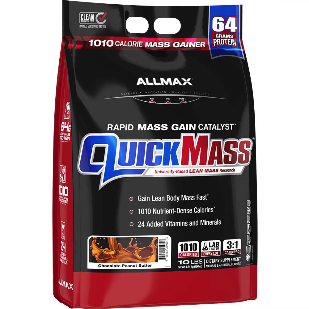 ALLMAX QUICKMASS Mass Gainer Powder Cookies & Cream, 160 Servings