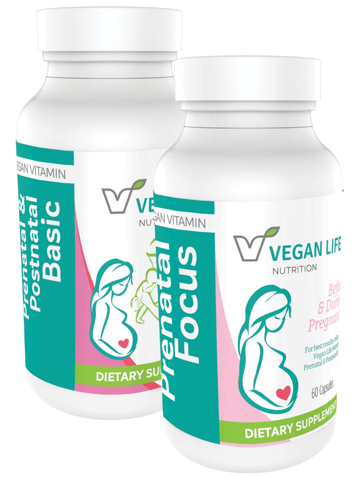 Vegan Life Nutrition Vegan Prenatal Vitamins Capsules, 60 Capsules