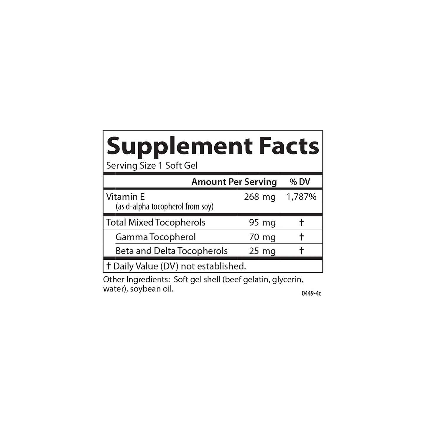 Carlson E-Gems Plus 400 IU Natural-Source Vitamin E Softgels, 140 Softgels