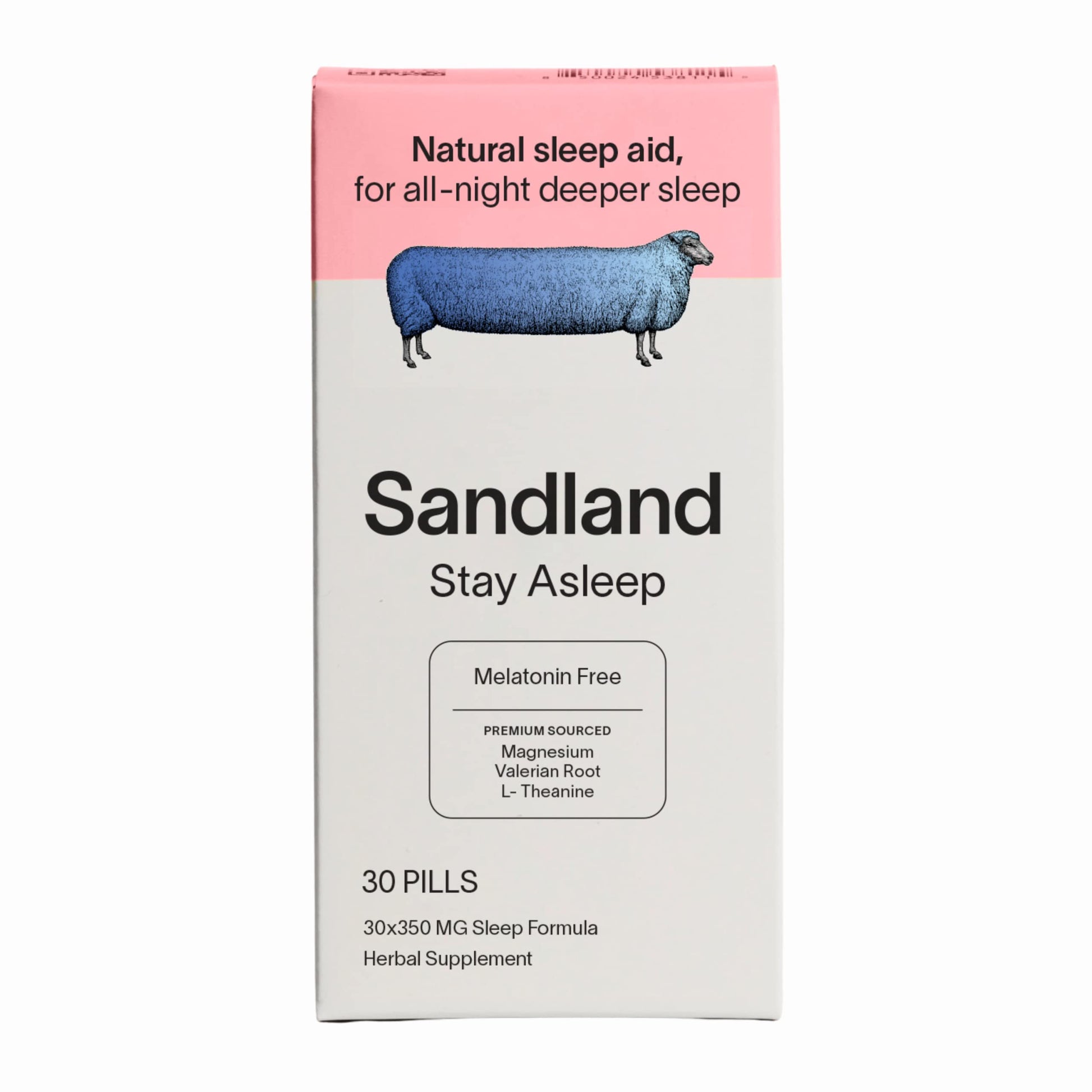 Sandland Stay Asleep Natural Daily Sleep Supplement Capsules 30